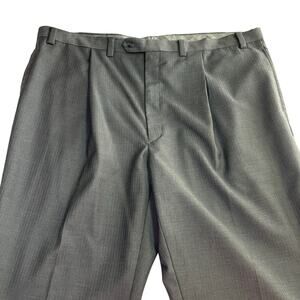 Calvin Klein Mens Charcoal Gray Pinstripe Suit Dress Pants Pleated NO SIZE TAG